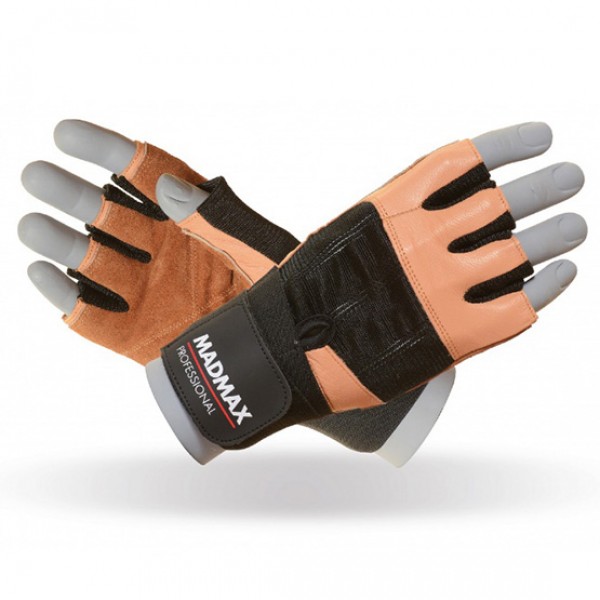 MadMax Gloves Professional with Wrap (Brown/Black)