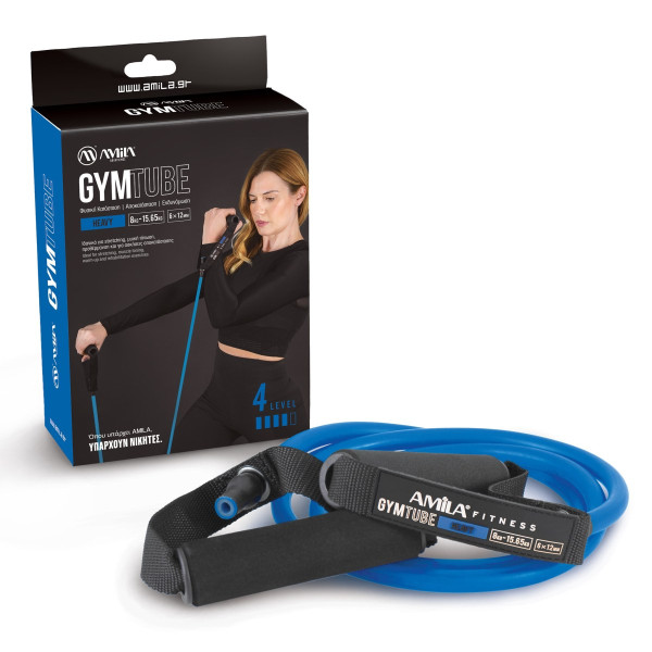 Amila GymTube με λαβές (140cm) - Heavy (Blue)