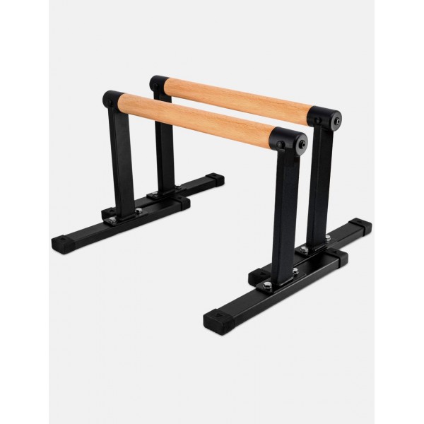 Titan Strength Steel Parallettes with Wooden Handles - Σιδερένιες Μπάρες Βυθίσεων με Ξύλινες λαβές (2 τμχ)