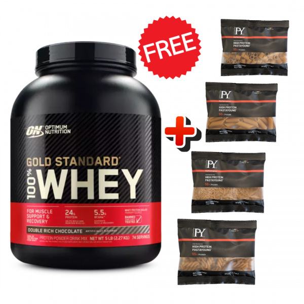 ON - Optimum Nutrition Gold Standard 100% Whey (2270g) + ΔΩΡΟ 4x PastaYoung High Protein μικρές συσκευασίες