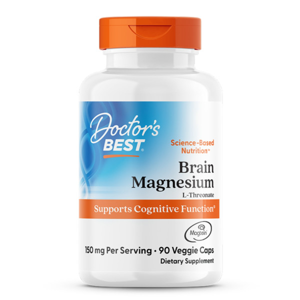 Doctor's Best Brain Magnesium L-Threonate (Magtein) 150mg (90 veg caps)