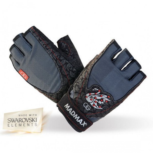 MadMax Gloves OG Black Swan with Swarovski