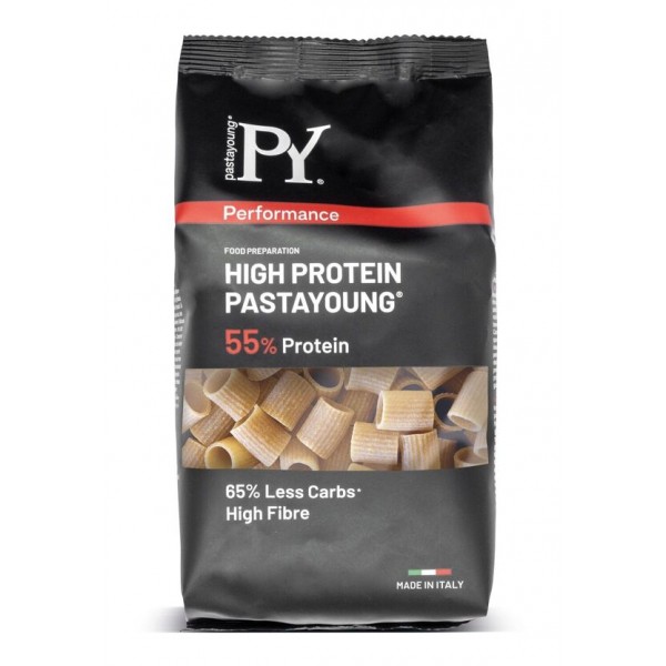 PastaYoung High Protein (55%) Mezzemaniche Rigate - Ριγκατόνι Μισό (250g)